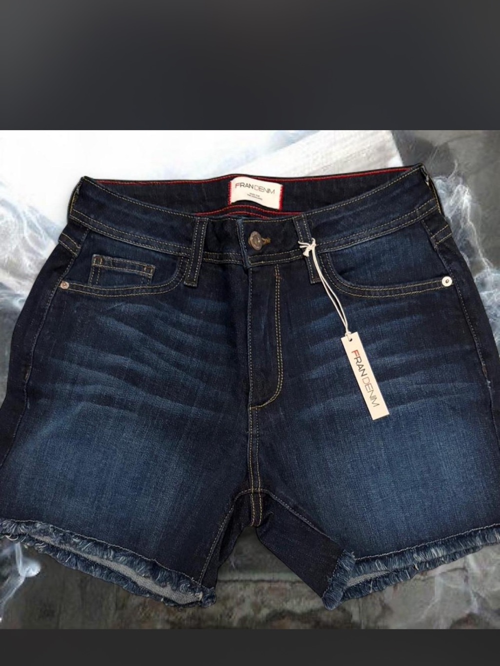 NWT Fran Denim "Lauren" Athletic Fit Shorts Size 26